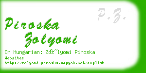 piroska zolyomi business card